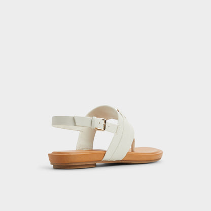 Taylen White/Bone Women's Footbed sandals - T-strap sandal | Aldo Best Seller