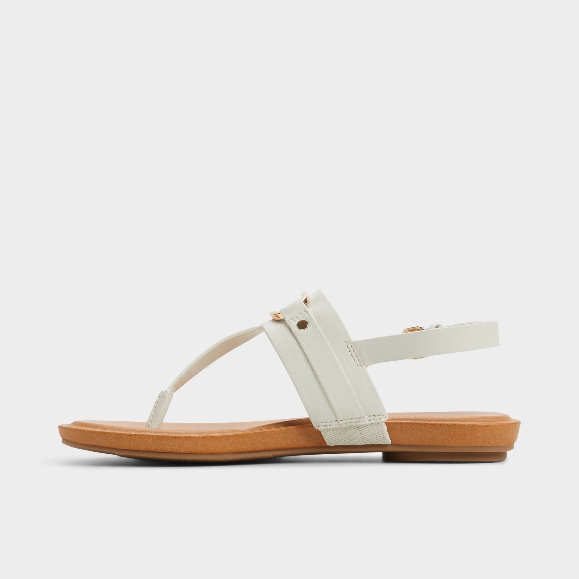Taylen White/Bone Women's Footbed sandals - T-strap sandal | Aldo Best Seller