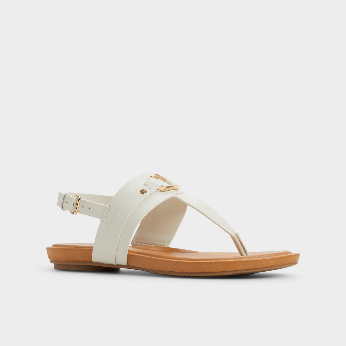 Taylen White/Bone Women's Footbed sandals - T-strap sandal | Aldo Best Seller