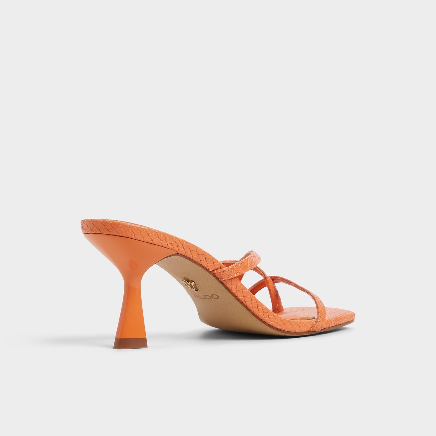 Calypsa Medium Orange Women's Heeled mules - Strappy heeled sandal | Aldo Signature