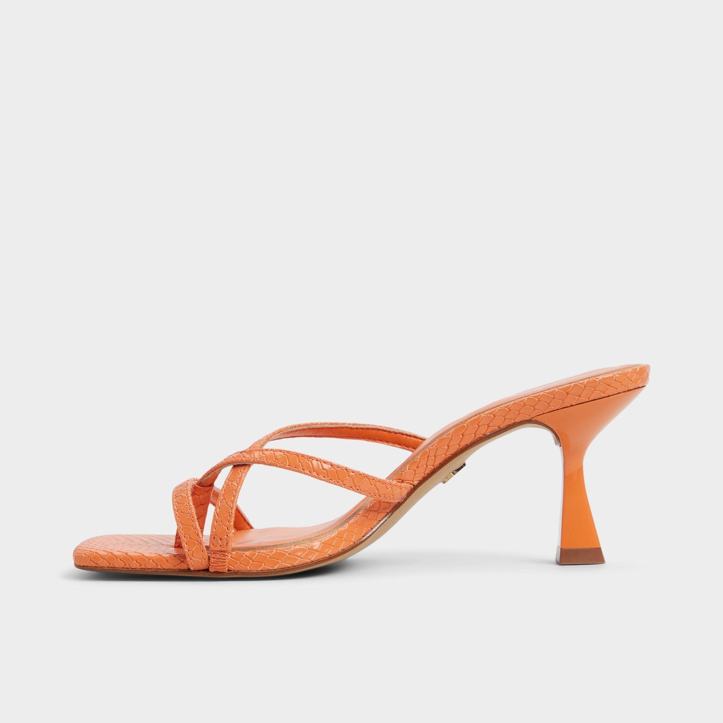 Calypsa Medium Orange Women's Heeled mules - Strappy heeled sandal | Aldo Signature
