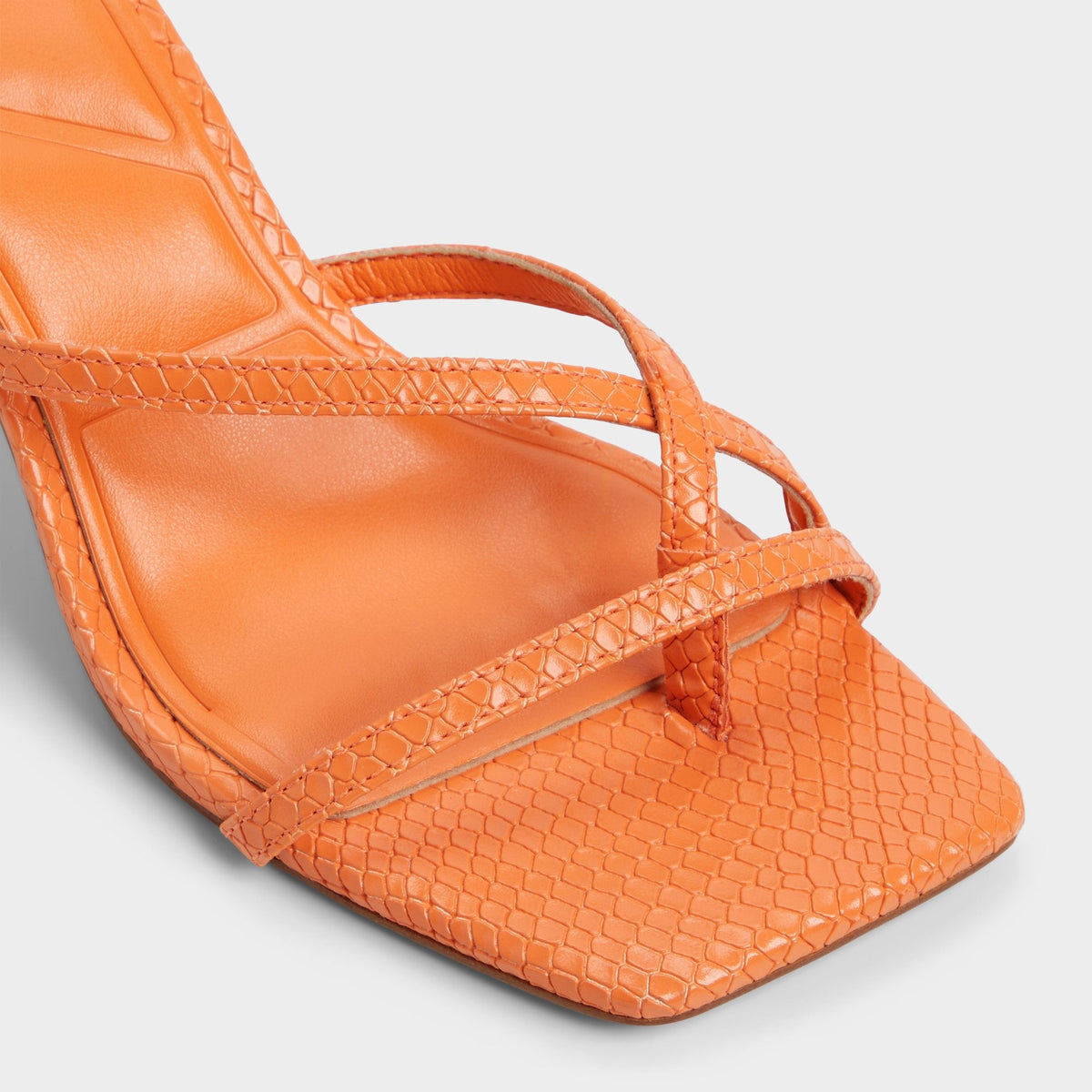 Calypsa Medium Orange Women's Heeled mules - Strappy heeled sandal | Aldo Signature