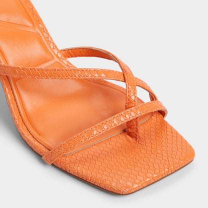 Calypsa Medium Orange Women's Heeled mules - Strappy heeled sandal | Aldo Signature