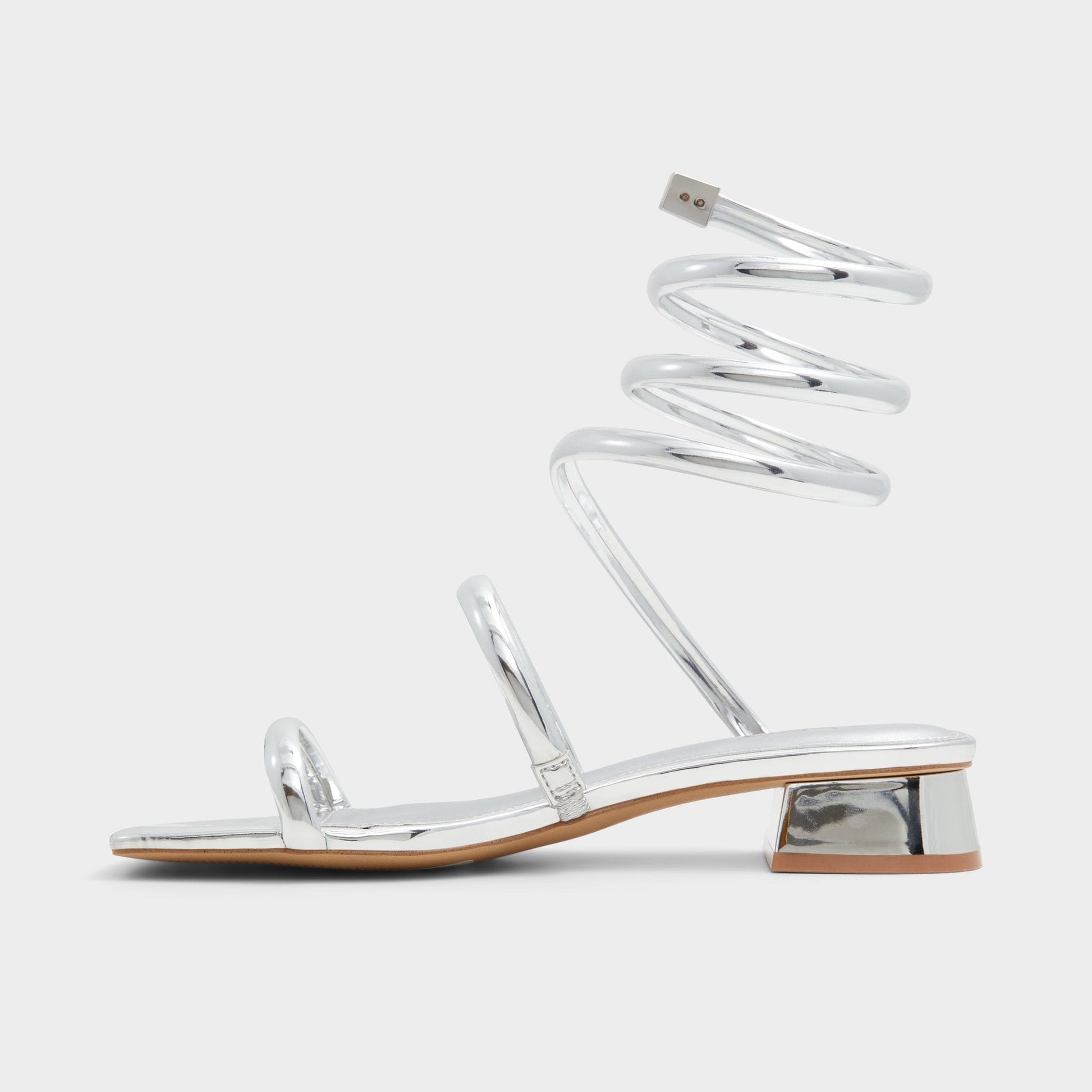 Spinna in Silver - Strappy sandal, Block heel | Aldo Popular