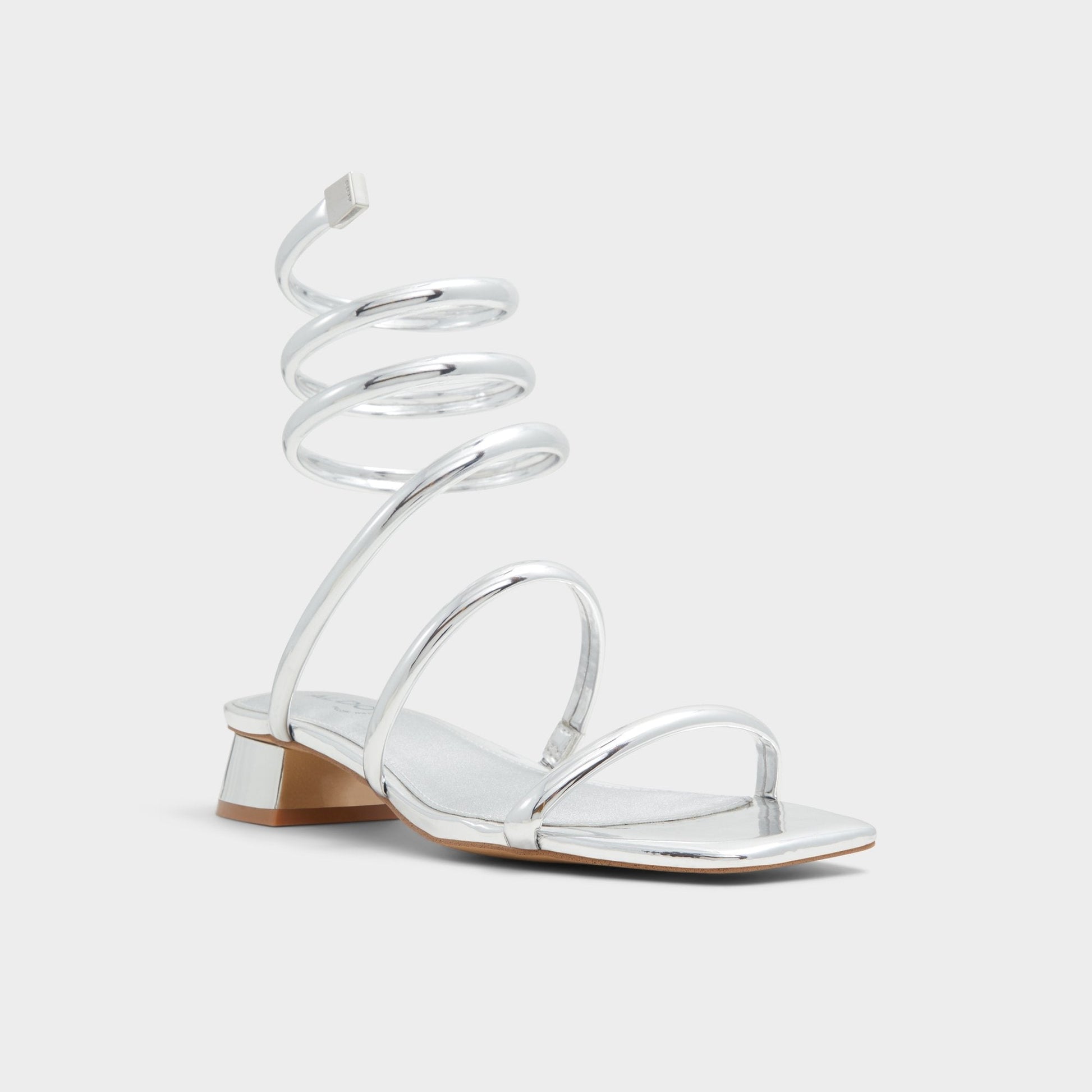 Spinna in Silver - Strappy sandal, Block heel | Aldo Popular