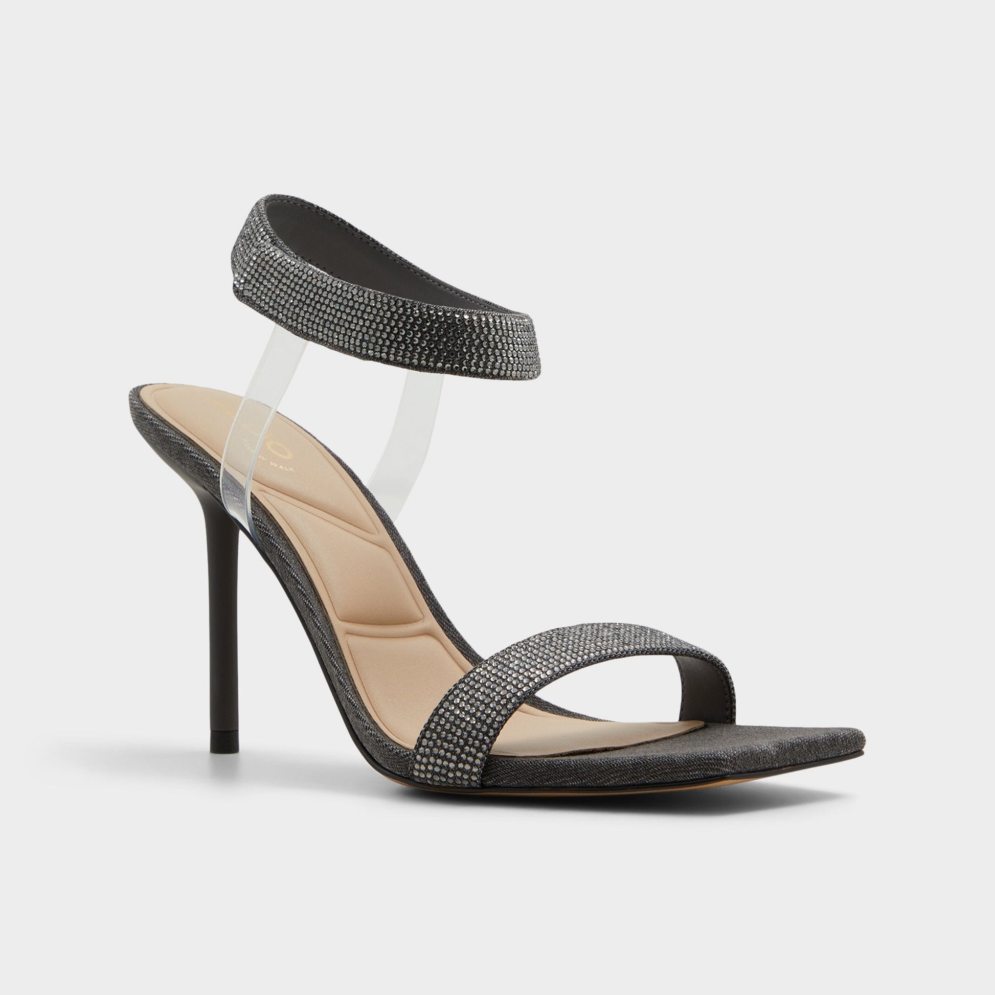 Rosy Dark Grey Women's Strappy sandals - Strappy heeled sandal | Aldo Best Seller