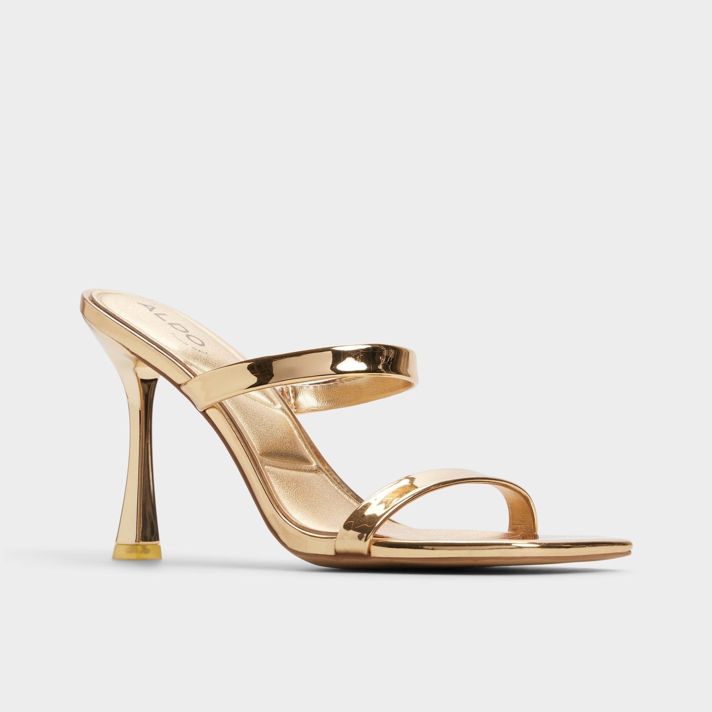 Evalyn in Gold - Strappy heeled sandal, Stiletto heel | Aldo Exclusive