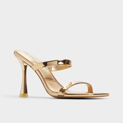 Evalyn in Gold - Strappy heeled sandal, Stiletto heel | Aldo Exclusive