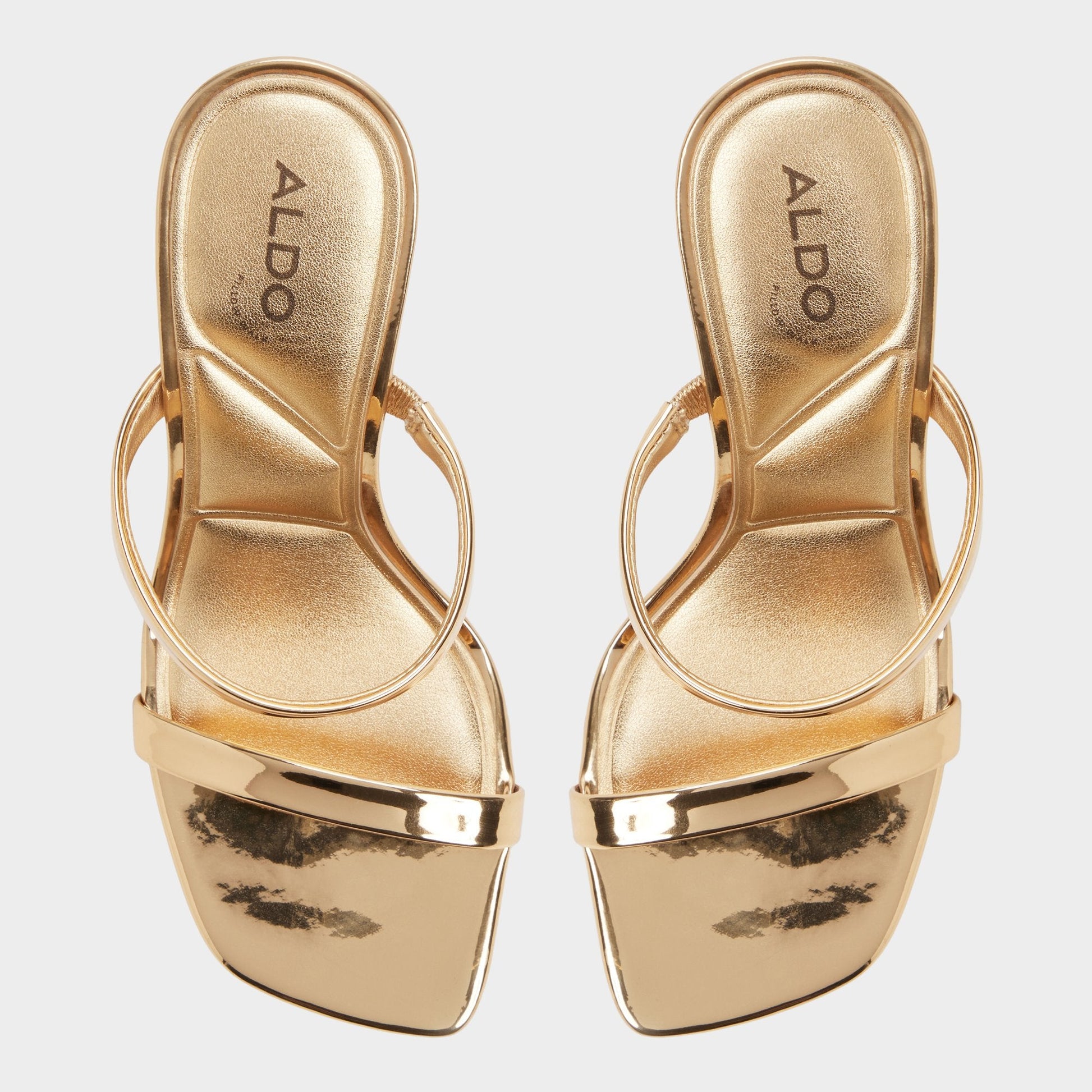 Evalyn in Gold - Strappy heeled sandal, Stiletto heel | Aldo Exclusive