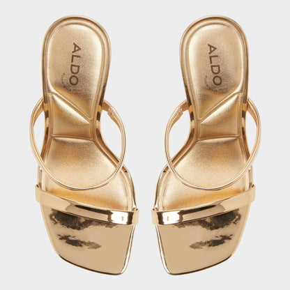 Evalyn in Gold - Strappy heeled sandal, Stiletto heel | Aldo Exclusive