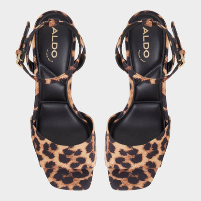 Chicgleam Brown Multi Women's Strappy sandals - Strappy heeled sandal, Platform | Aldo Premium