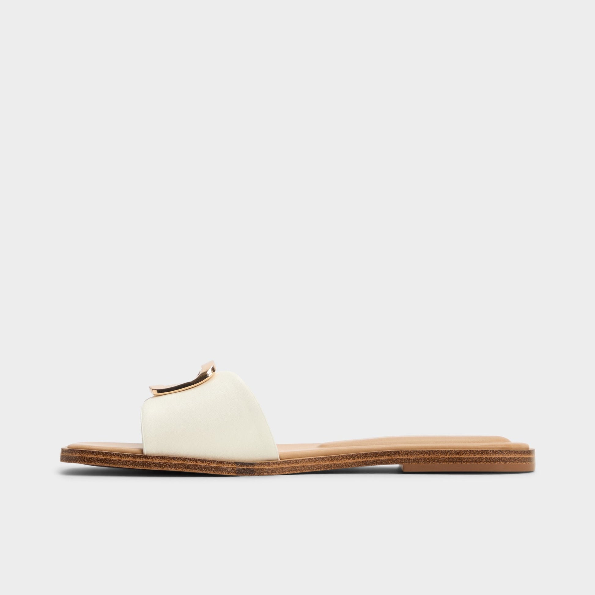 Tidella White Women's Flats - Slide sandal | Aldo Best Seller