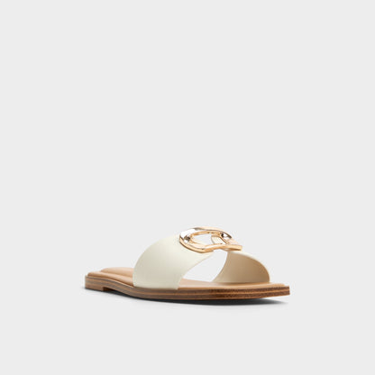 Tidella White Women's Flats - Slide sandal | Aldo Best Seller