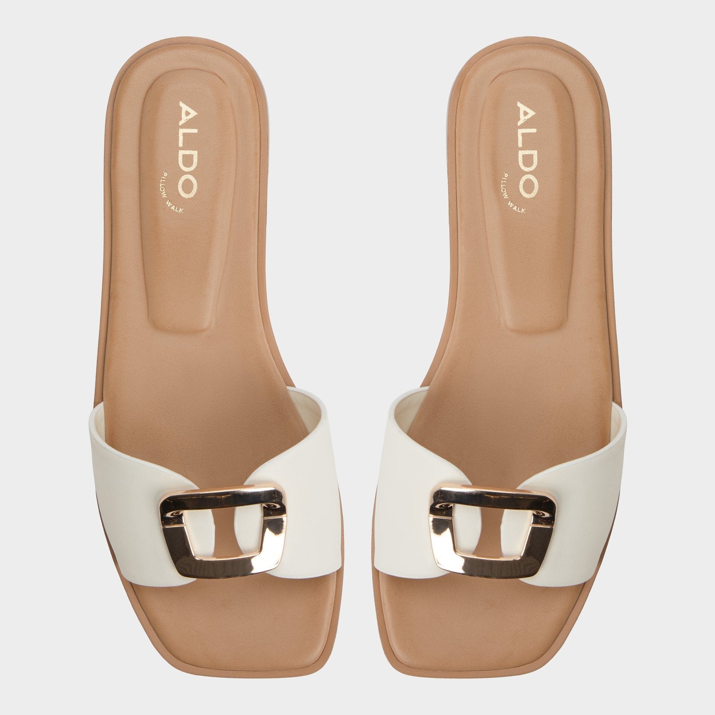 Tidella White Women's Flats - Slide sandal | Aldo Best Seller