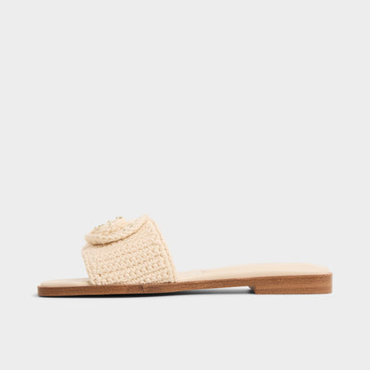 Sabbia Light Beige Women's Flats - Slide sandal | Aldo Signature