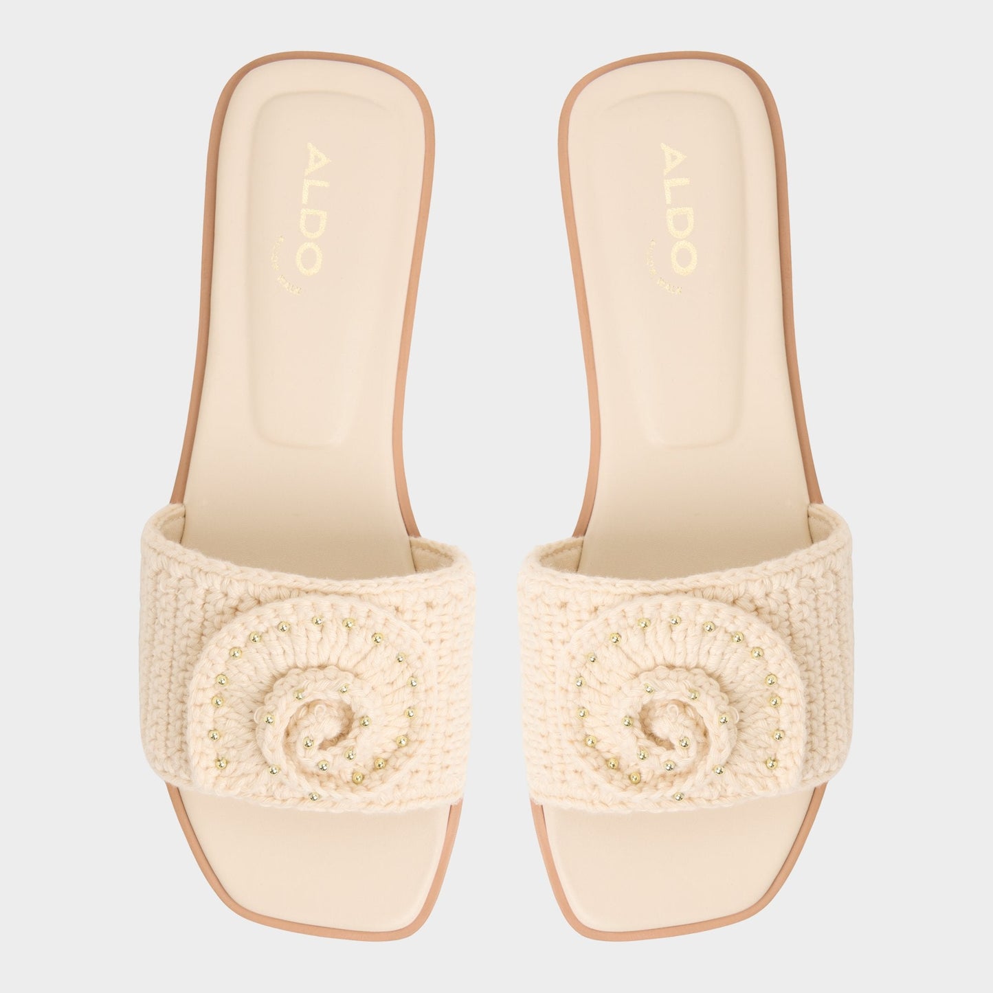 Sabbia Light Beige Women's Flats - Slide sandal | Aldo Signature