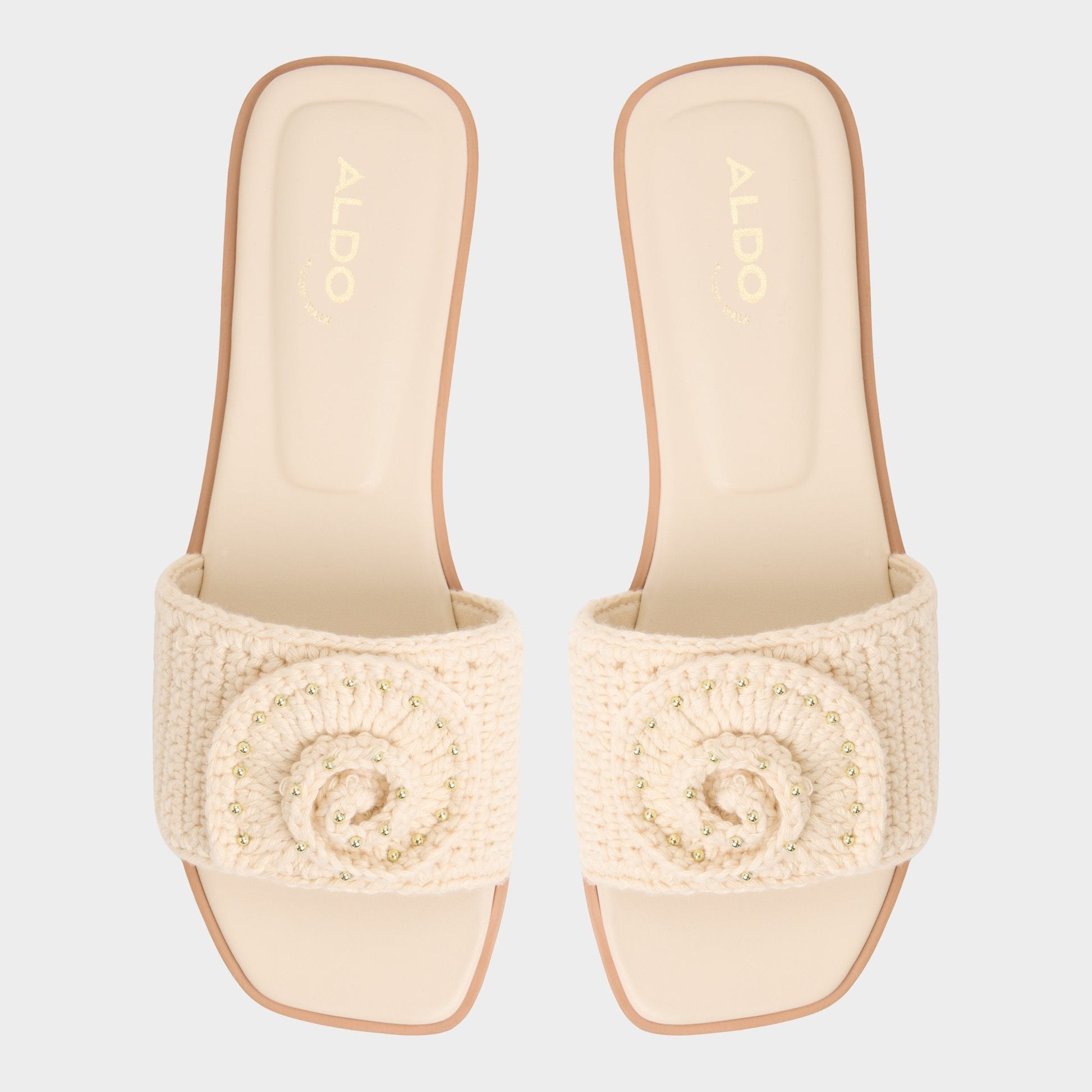 Sabbia Light Beige Women's Flats - Slide sandal | Aldo Signature
