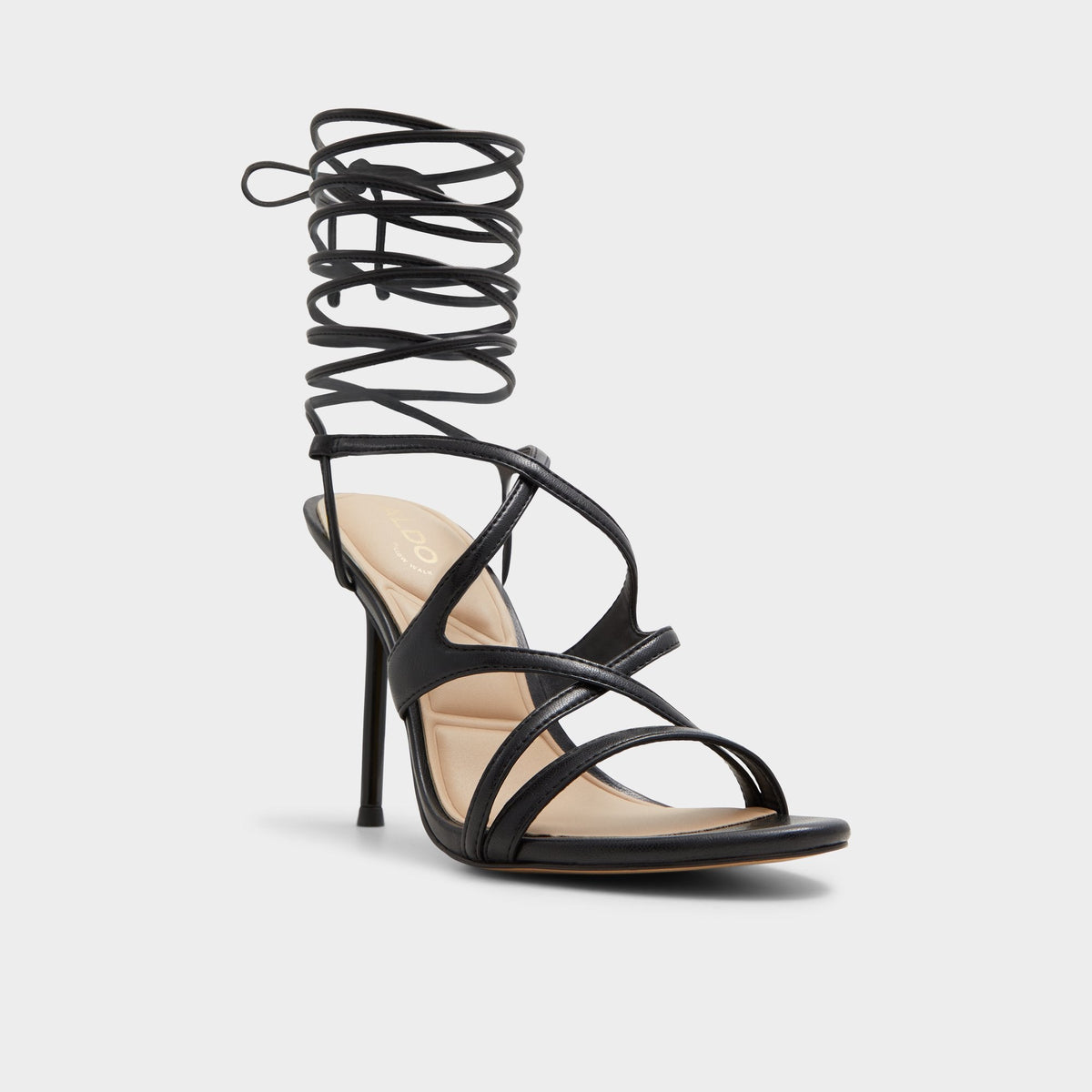 Marylou Black Women's Strappy sandals - Strappy heeled sandal | Aldo Essential