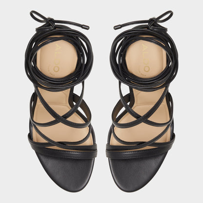 Marylou Black Women's Strappy sandals - Strappy heeled sandal | Aldo Essential