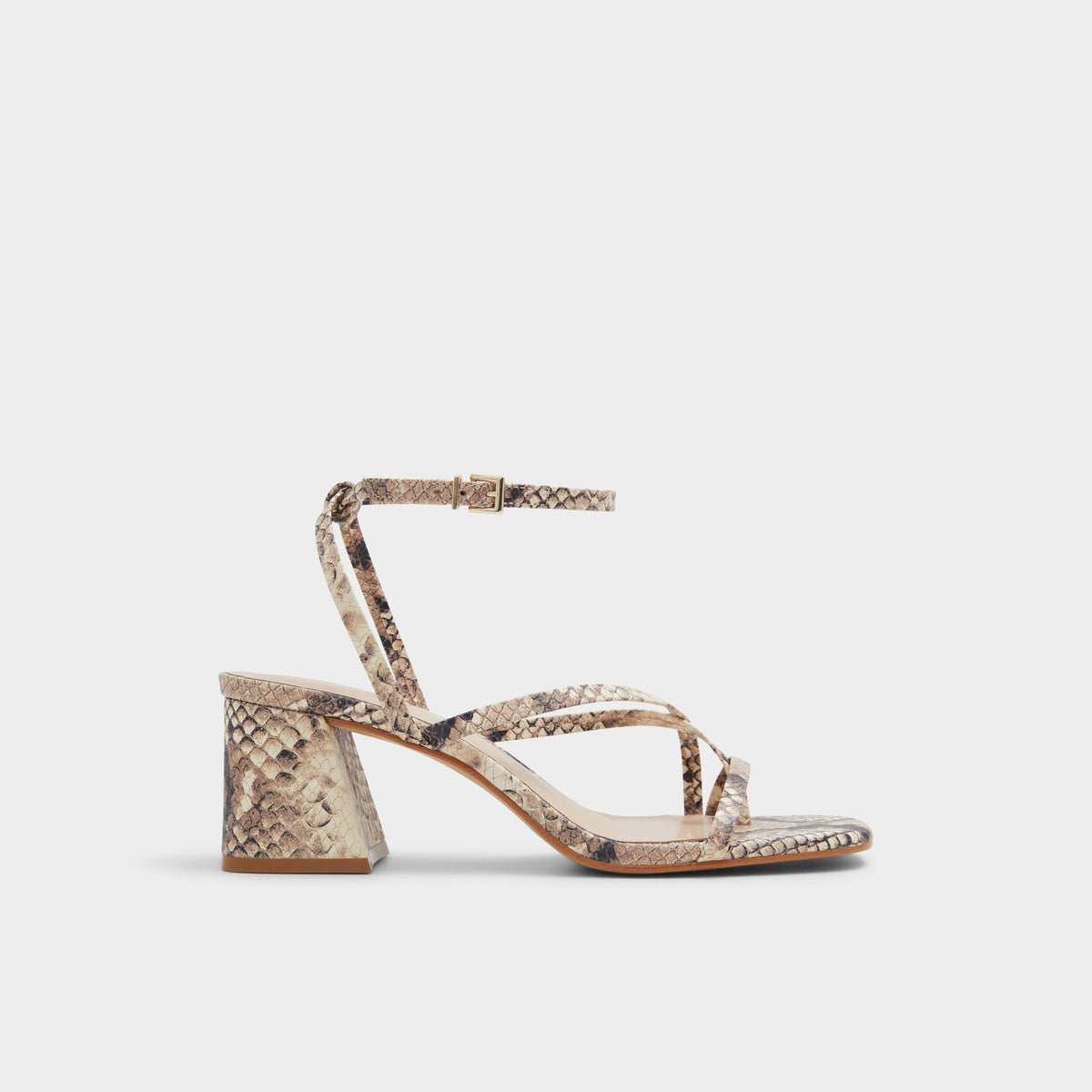 Adrauder in Brown Overflow 13801090 - Strappy block heeled sandal, Block heel | Aldo New