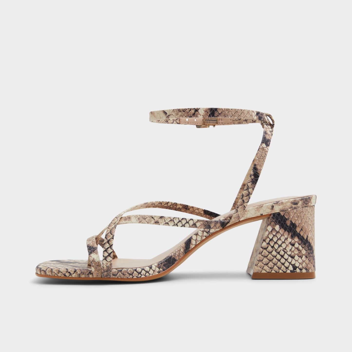 Adrauder in Brown Overflow 13801090 - Strappy block heeled sandal, Block heel | Aldo New