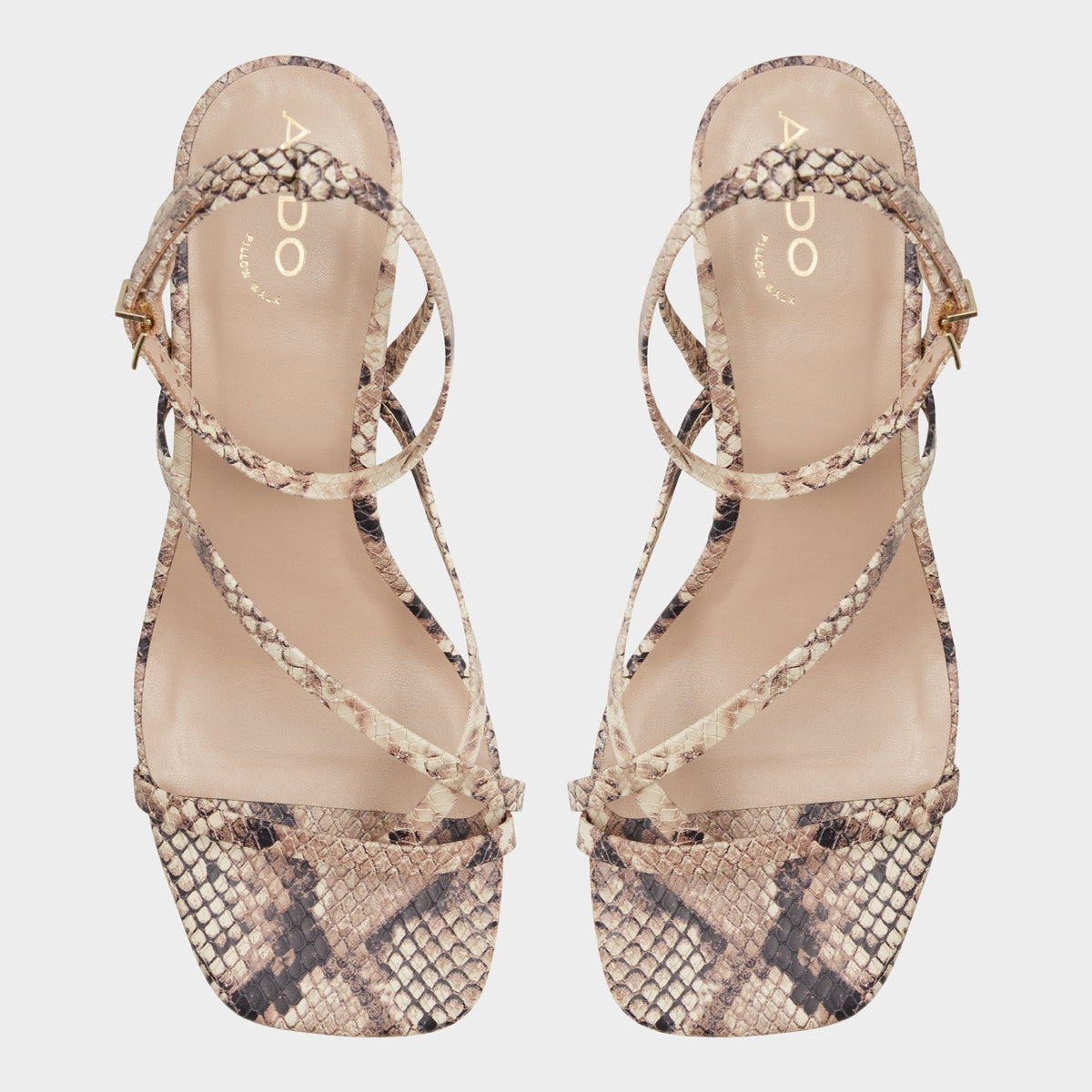Adrauder in Brown Overflow 13801090 - Strappy block heeled sandal, Block heel | Aldo New