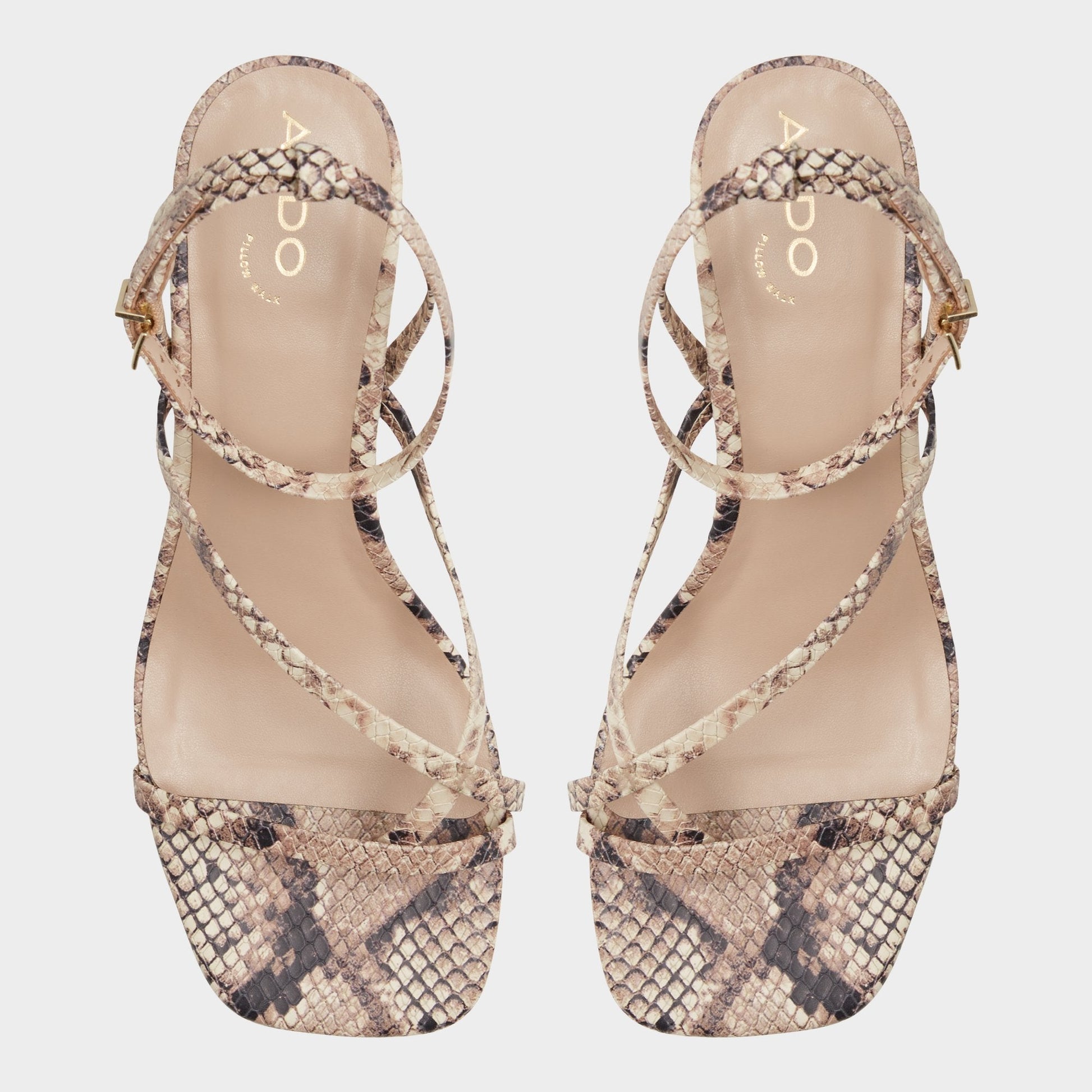 Adrauder in Brown Overflow 13801090 - Strappy block heeled sandal, Block heel | Aldo New