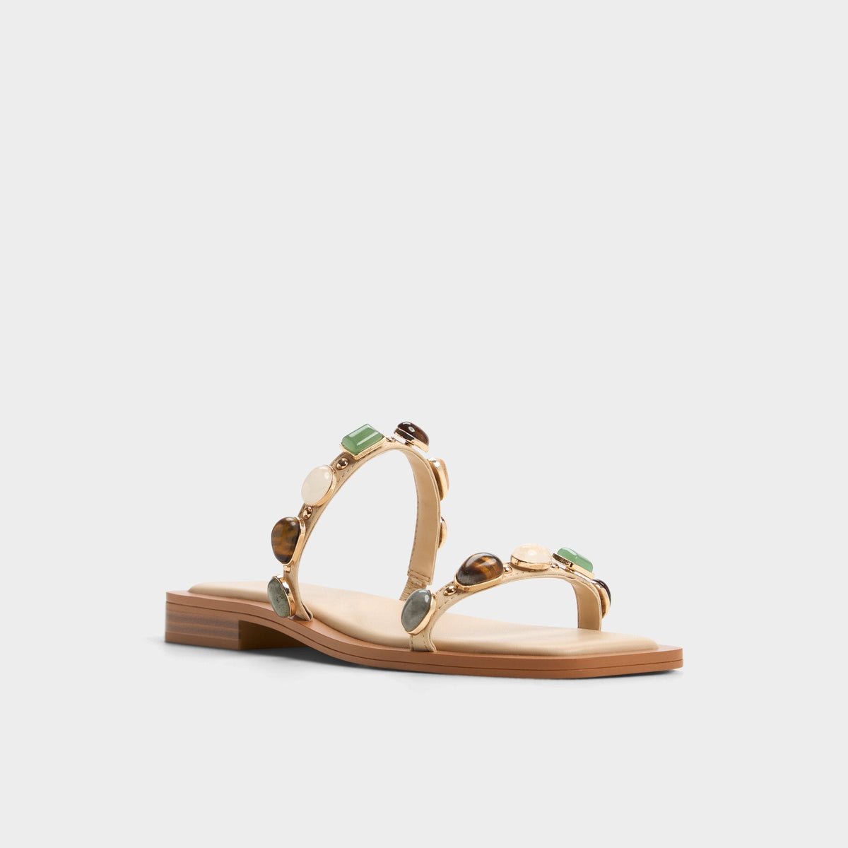 Sapphira Medium Beige Women's Flats - Strappy flat sandal | Aldo Exclusive