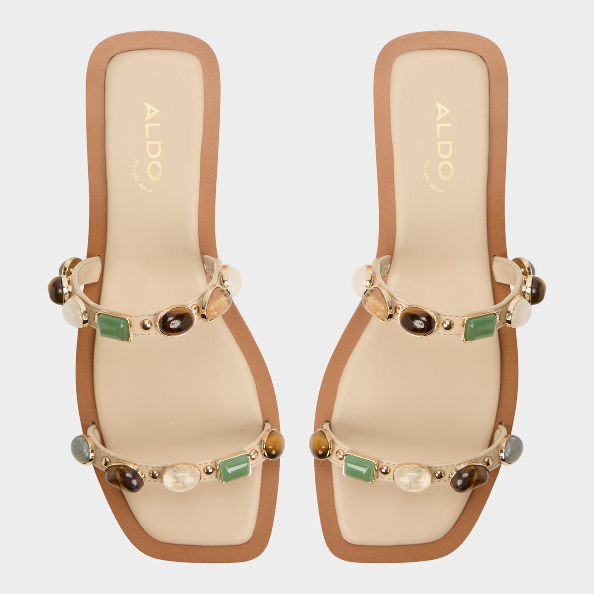 Sapphira Medium Beige Women's Flats - Strappy flat sandal | Aldo Exclusive