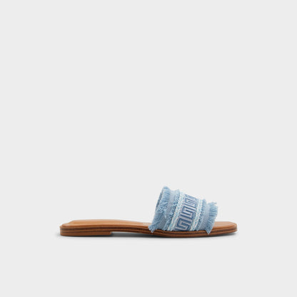 Nalani Medium Blue Women's Flats - Slide sandal | Aldo Classic