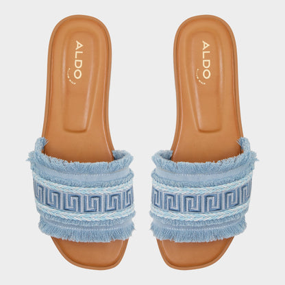 Nalani Medium Blue Women's Flats - Slide sandal | Aldo Classic