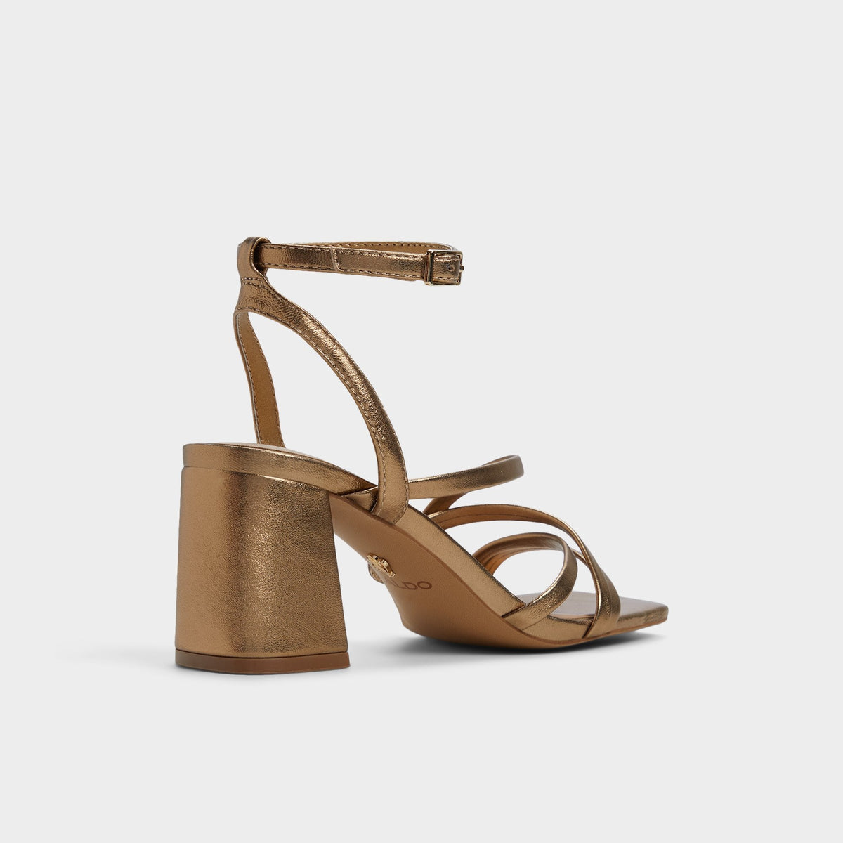 Esther Gold Women's Block heels - Strappy heeled sandal, Block heel | Aldo Premium