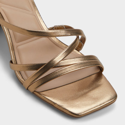 Esther Gold Women's Block heels - Strappy heeled sandal, Block heel | Aldo Premium