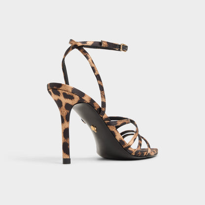 Solania Brown Multi Women's Strappy sandals - Strappy heeled sandal, Stiletto heel | Aldo New