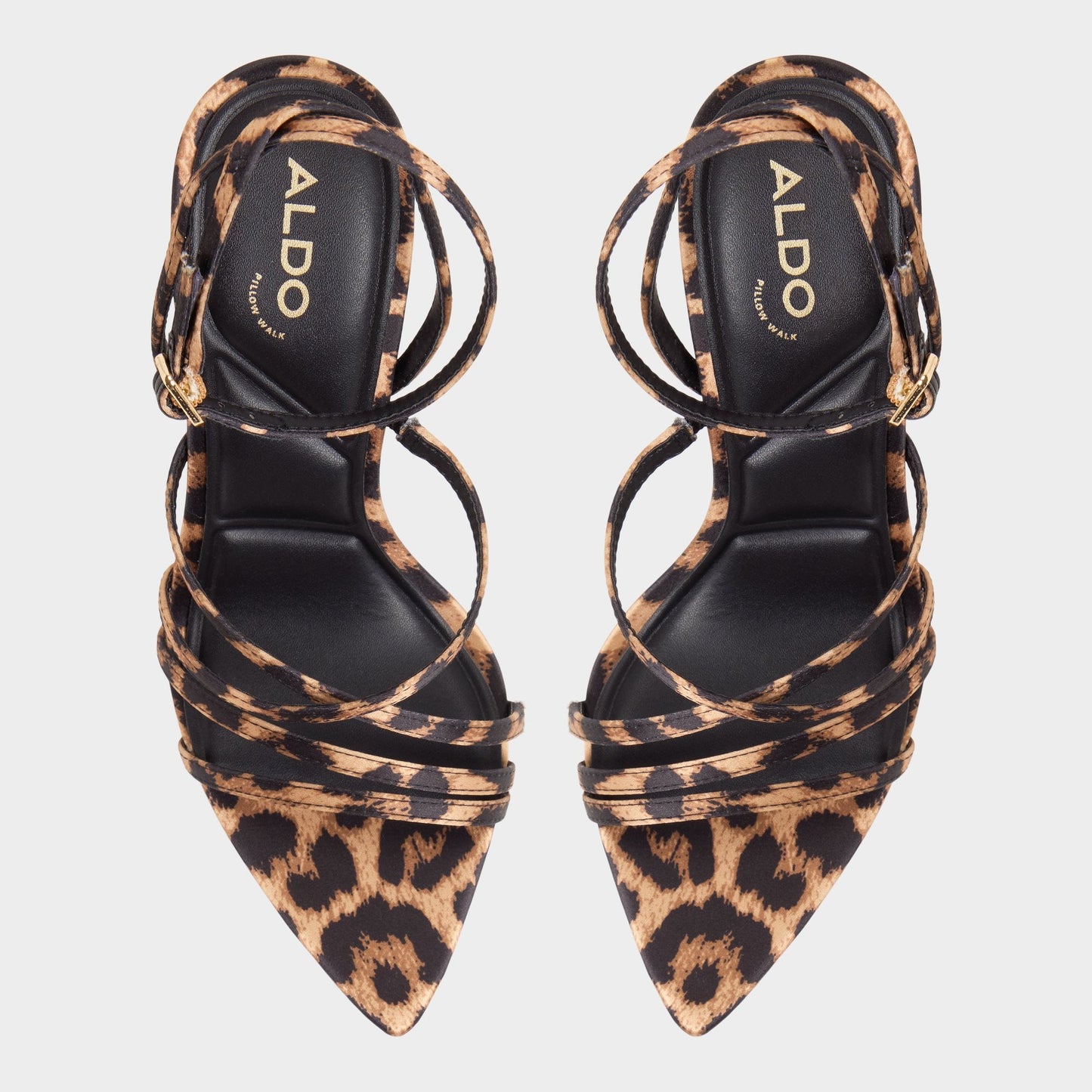 Solania Brown Multi Women's Strappy sandals - Strappy heeled sandal, Stiletto heel | Aldo New