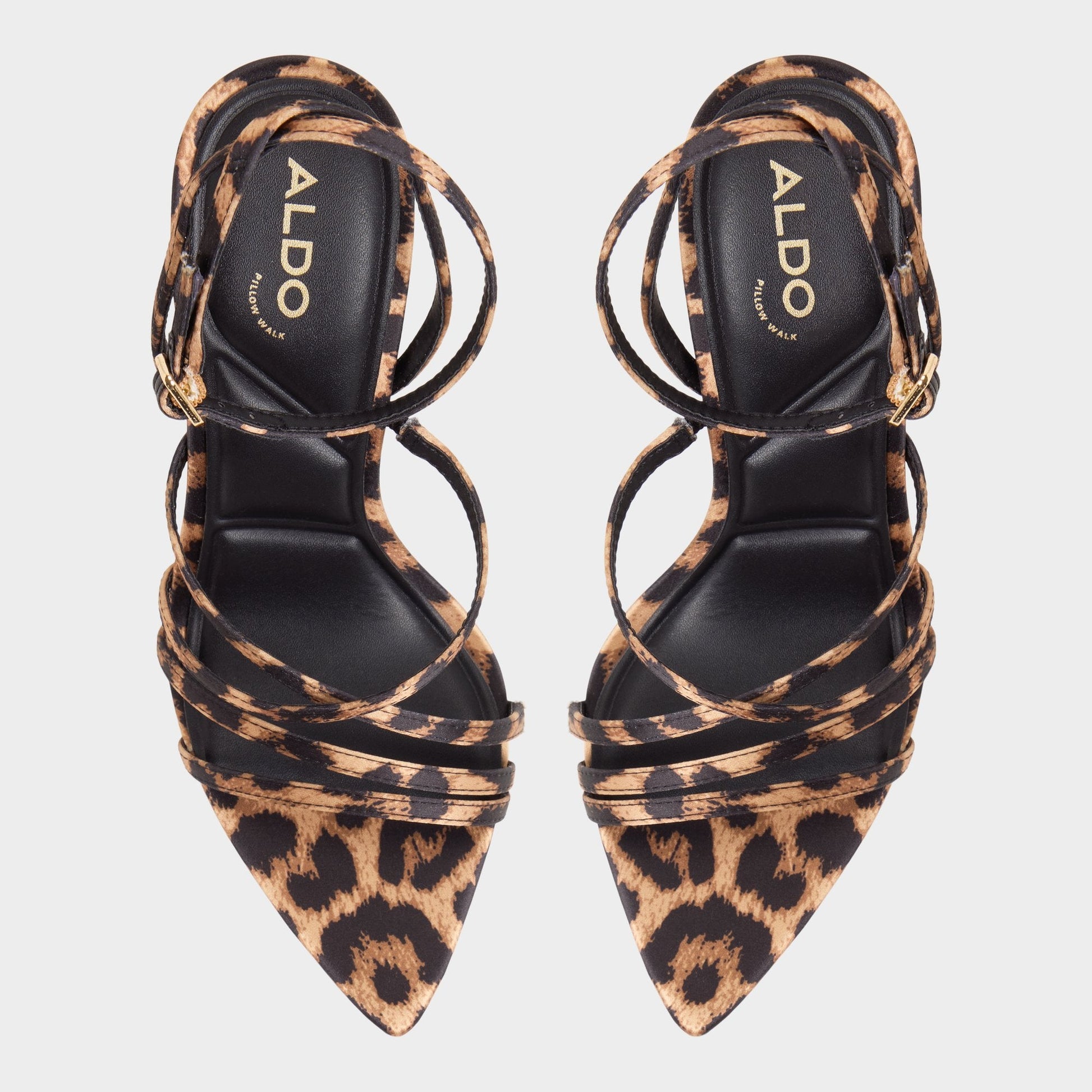 Solania Brown Multi Women's Strappy sandals - Strappy heeled sandal, Stiletto heel | Aldo New