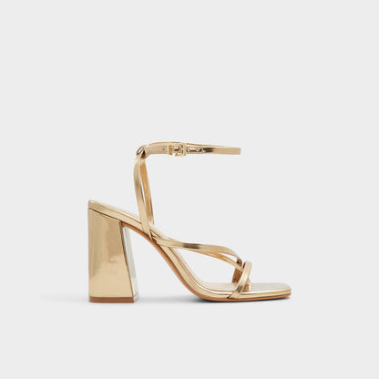 Laurader Gold Women's Block heels - Strappy heeled sandal, Block heel | Aldo Recommended