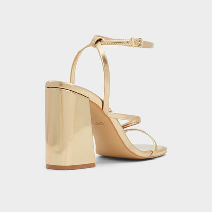 Laurader Gold Women's Block heels - Strappy heeled sandal, Block heel | Aldo Recommended
