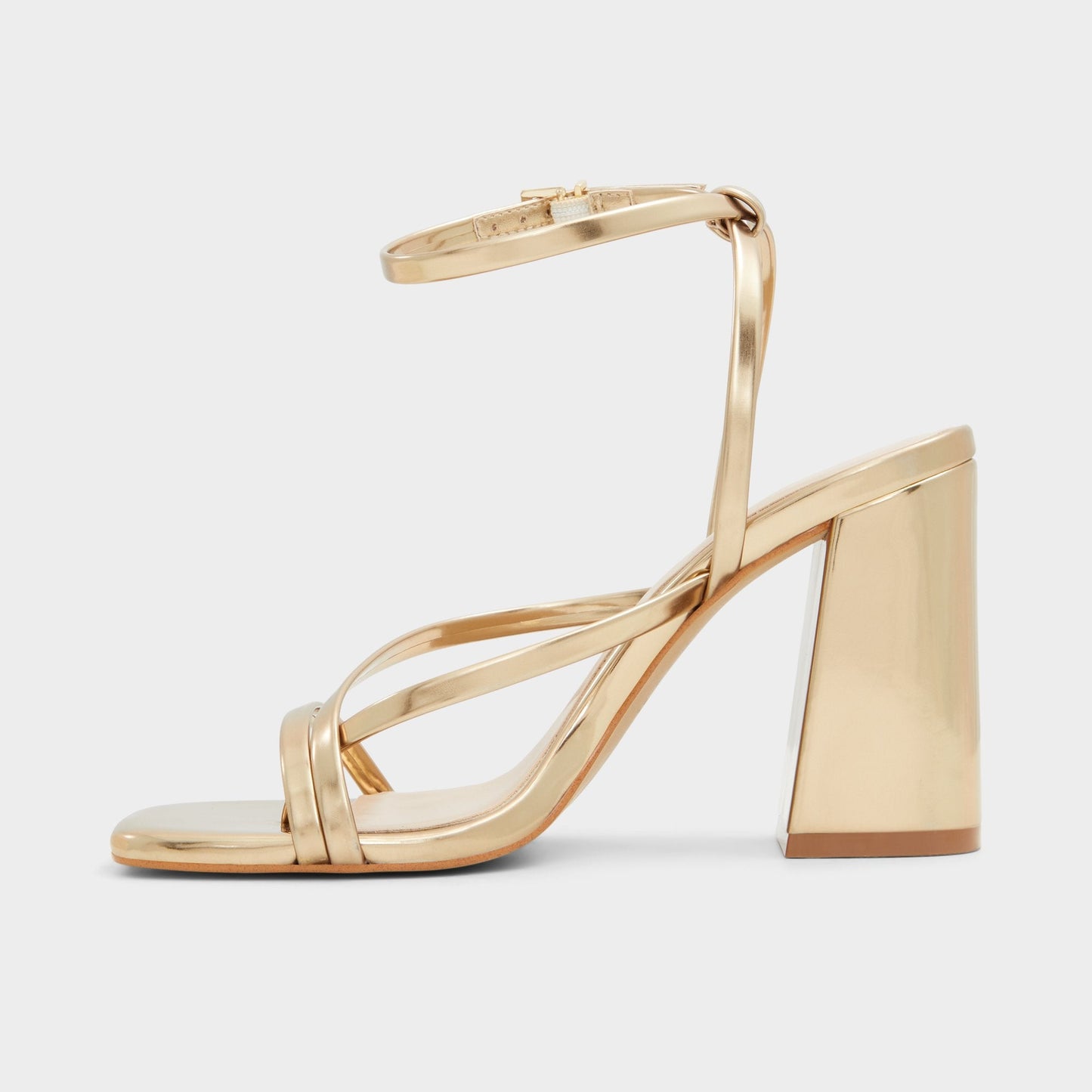 Laurader Gold Women's Block heels - Strappy heeled sandal, Block heel | Aldo Recommended
