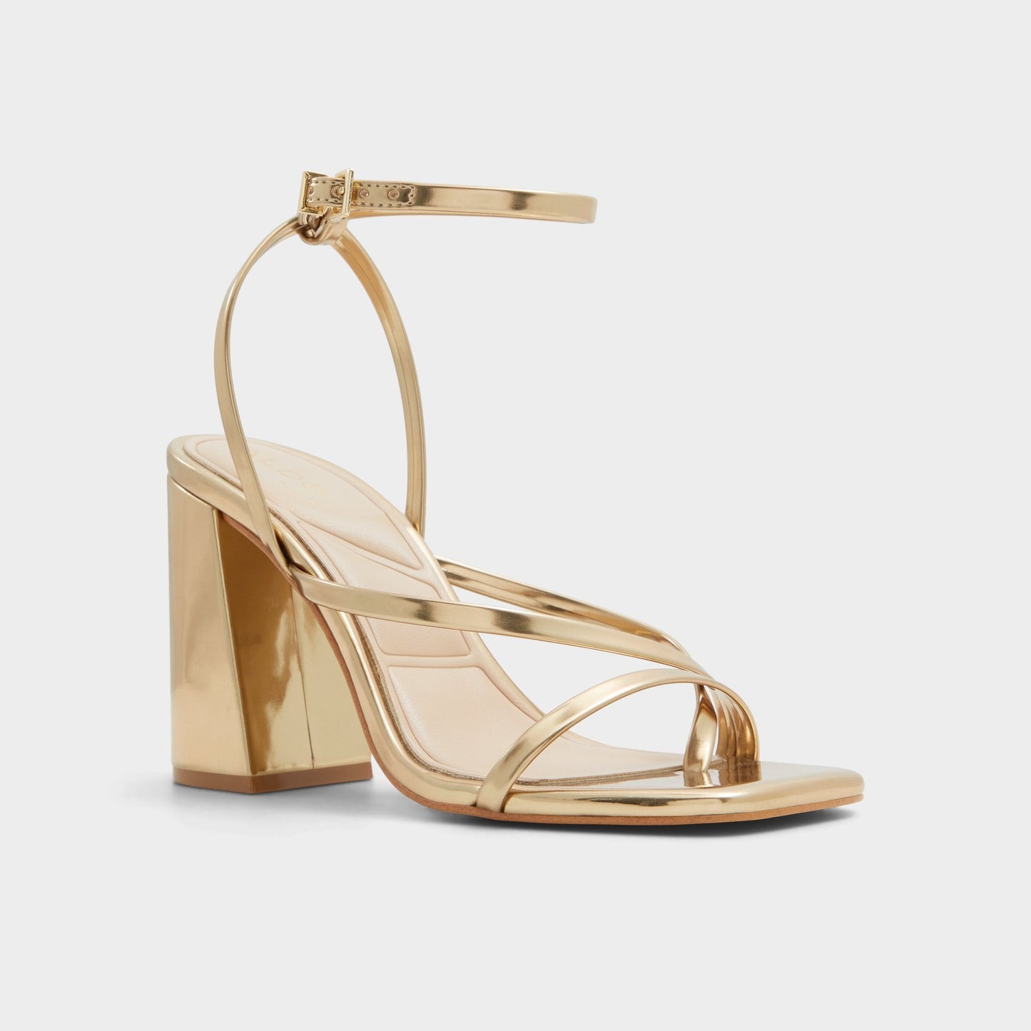 Laurader Gold Women's Block heels - Strappy heeled sandal, Block heel | Aldo Recommended