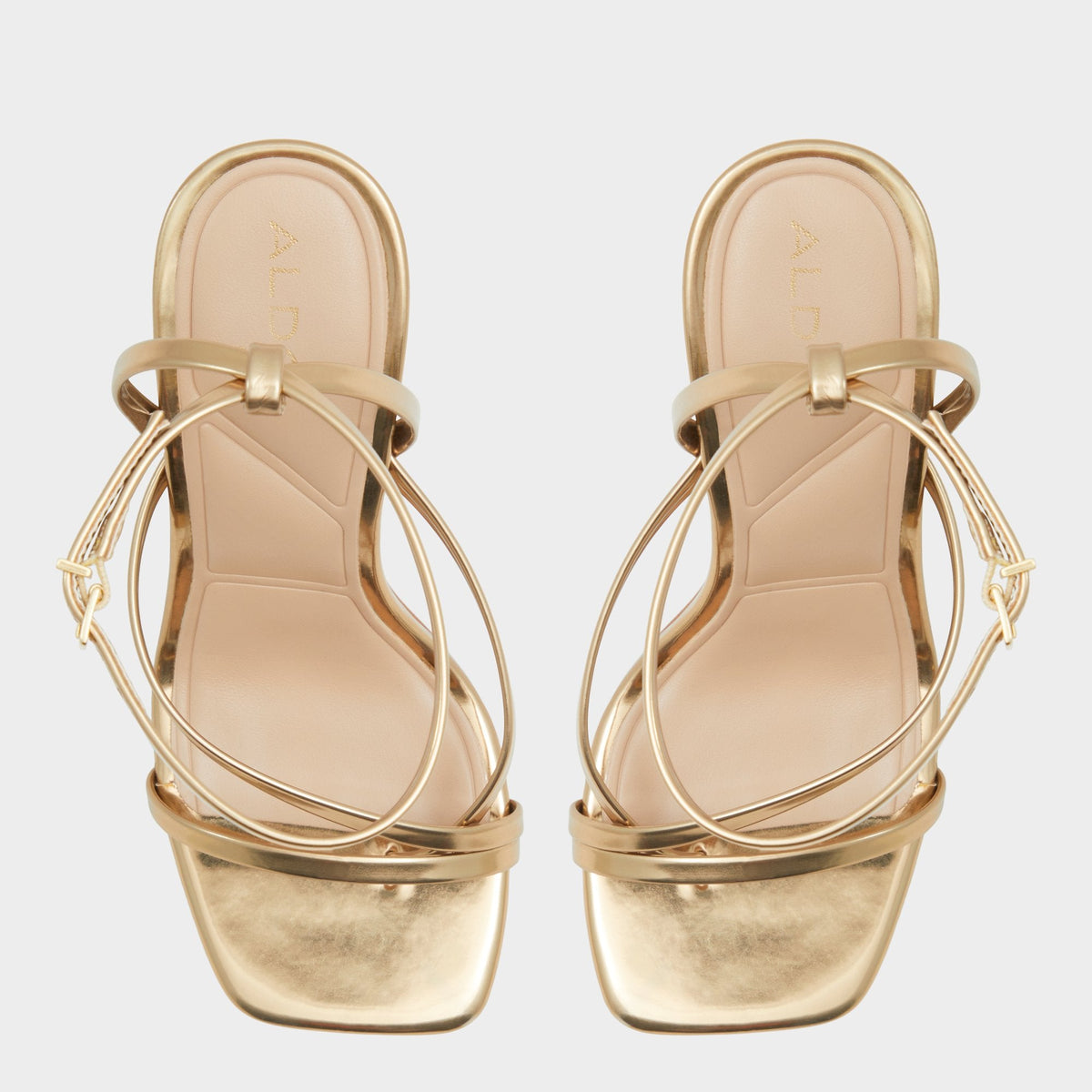 Laurader Gold Women's Block heels - Strappy heeled sandal, Block heel | Aldo Recommended