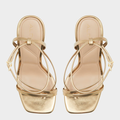 Laurader Gold Women's Block heels - Strappy heeled sandal, Block heel | Aldo Recommended