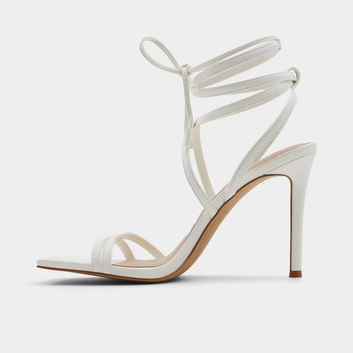 Phaedra in White - Strappy stiletto sandal, Stiletto heel | Aldo New