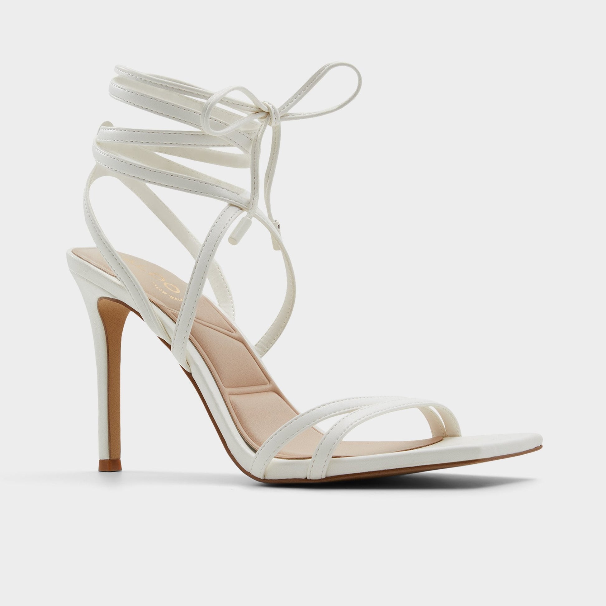 Phaedra in White - Strappy stiletto sandal, Stiletto heel | Aldo New