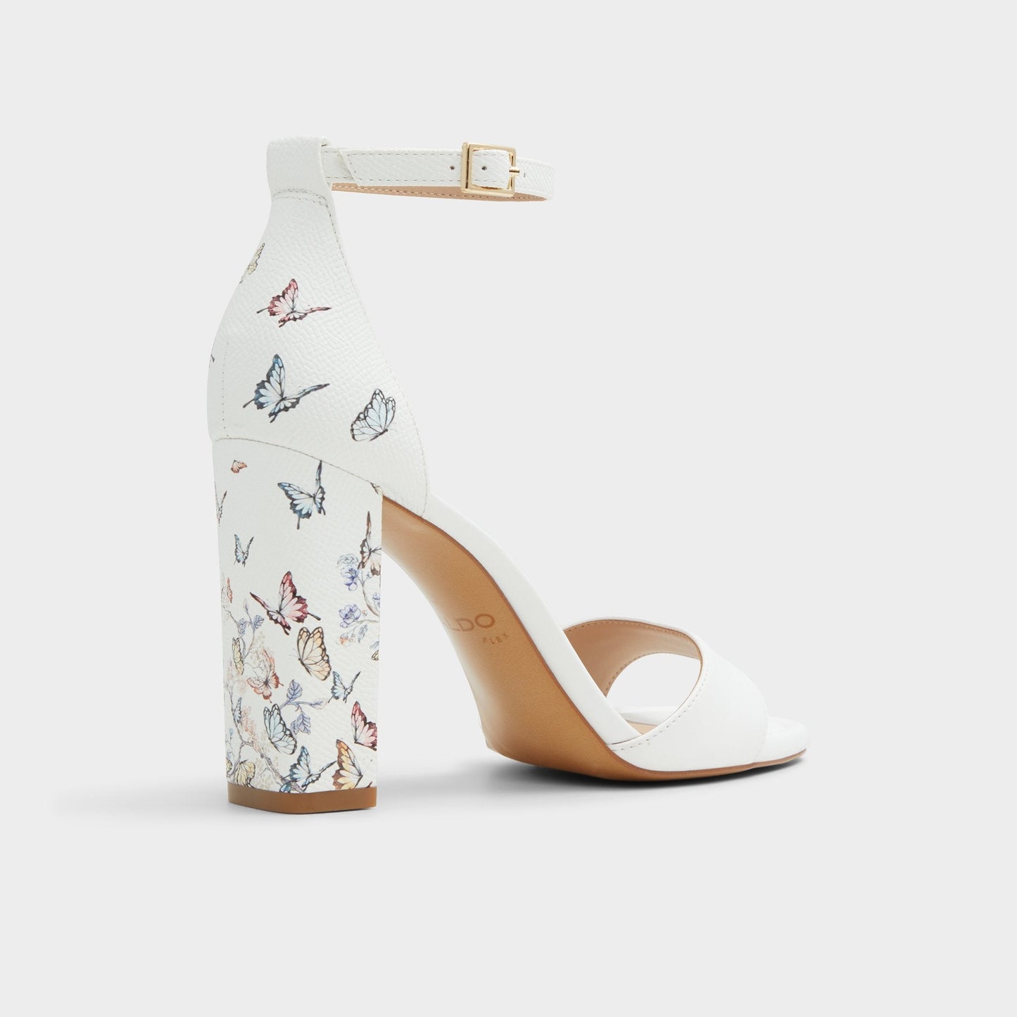 Enaegyn White Multi Women's Strappy sandals - Strappy heeled sandal, Block heel | Aldo Trending