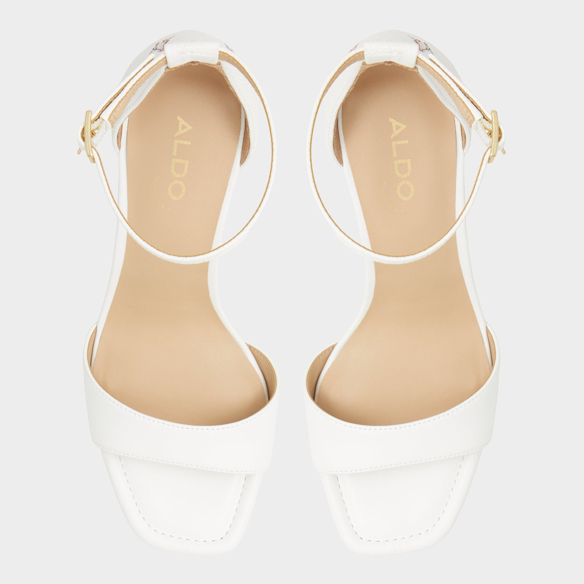 Enaegyn White Multi Women's Strappy sandals - Strappy heeled sandal, Block heel | Aldo Trending