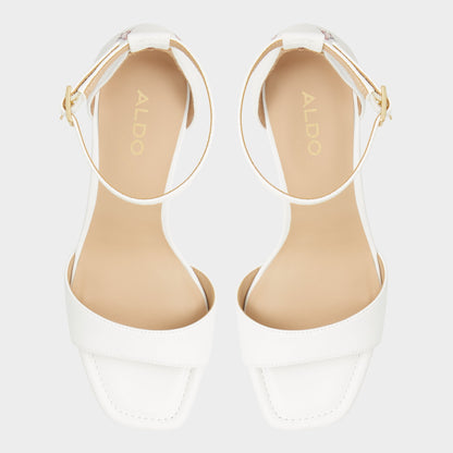 Enaegyn White Multi Women's Strappy sandals - Strappy heeled sandal, Block heel | Aldo Trending
