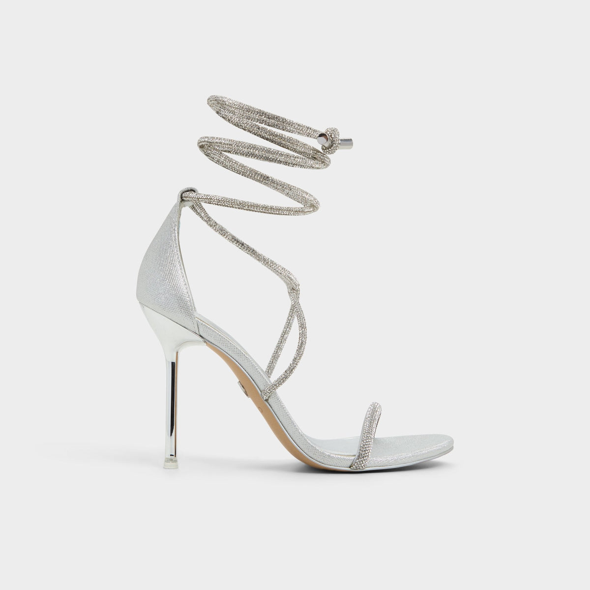 Caladonia Silver Women's Iridescent metallics - Strappy heeled sandal, Stiletto heel | Aldo Best Seller