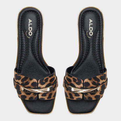 Darlina Brown Multi Women's Flats - Slide sandal | Aldo Essential