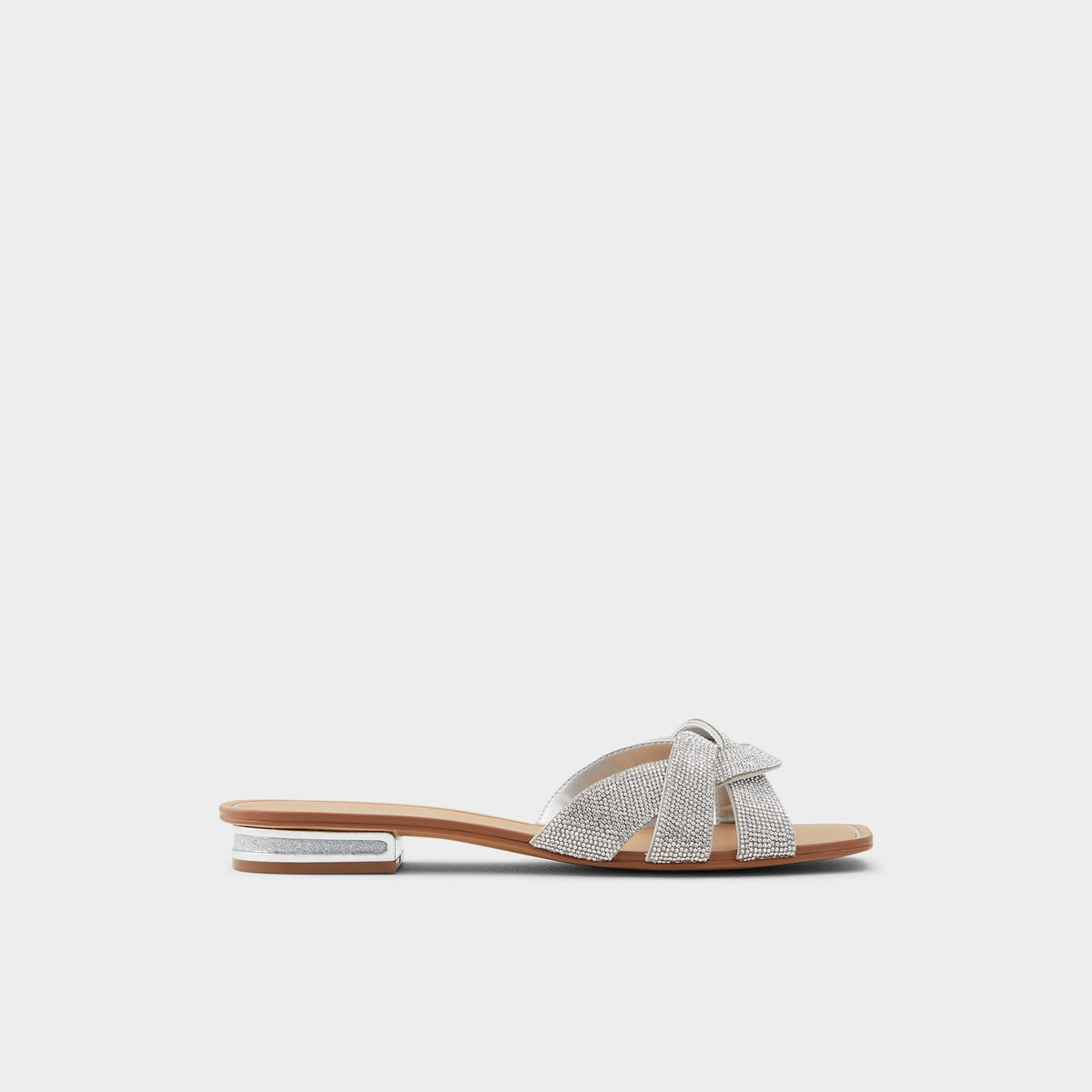 Coredith Silver Women's Flats - Slide sandal | Aldo Premium